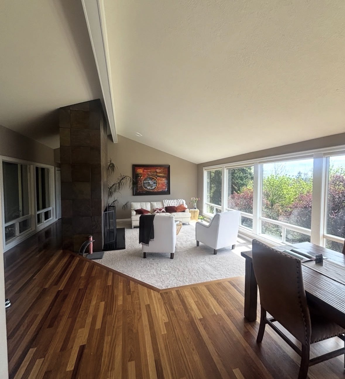 Clean Sweep Services Portland Oregon — living room hardwood floors cleaned portland