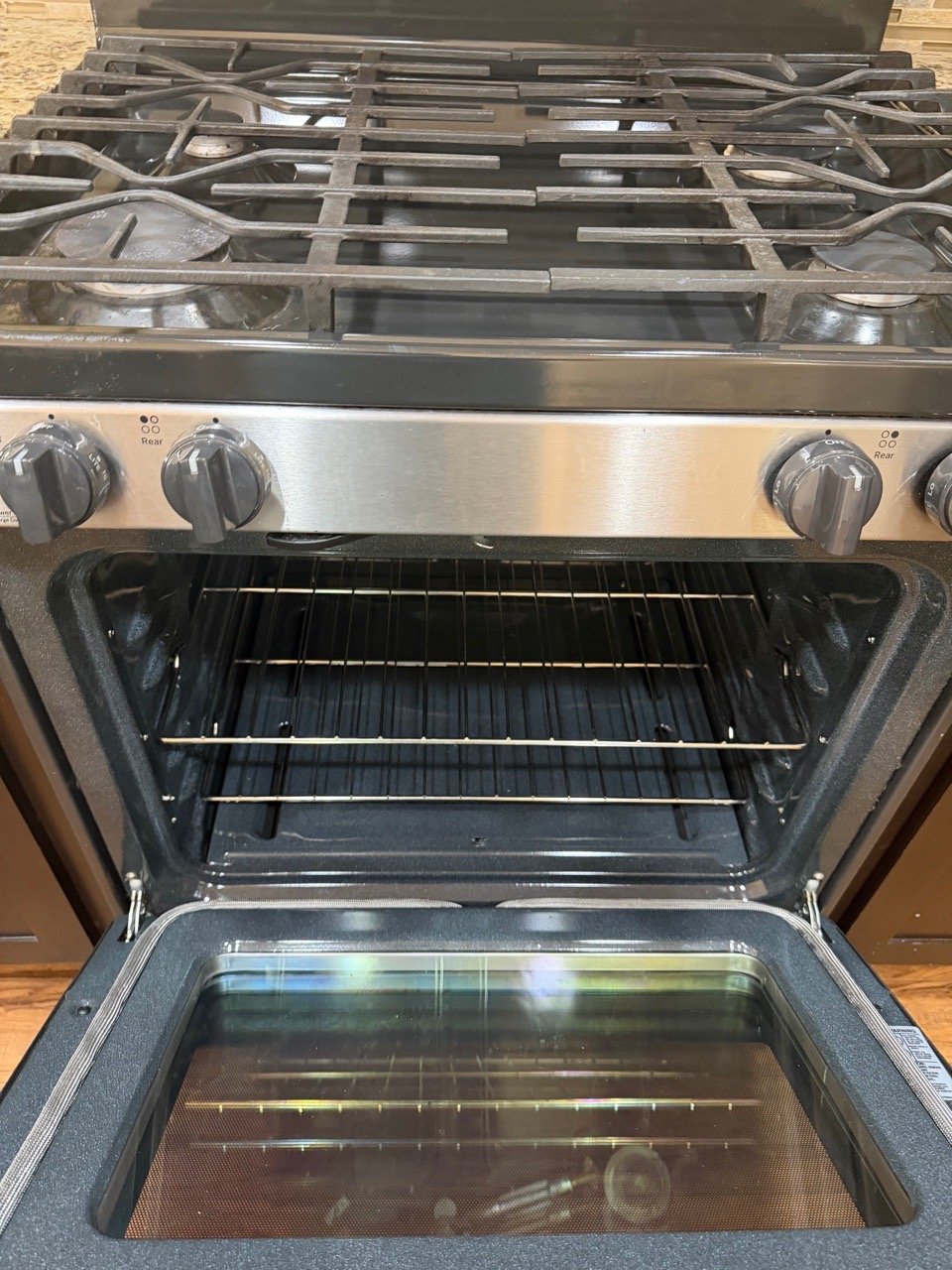 Clean Sweep Services Portland Oregon — stainless stove oven open clean portland