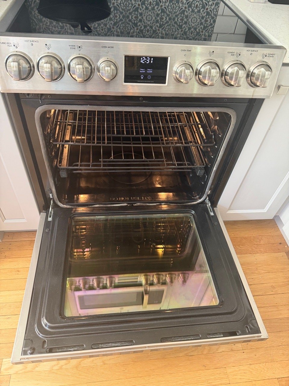 Clean Sweep Services Portland Oregon — stainless electric oven cleaned portland